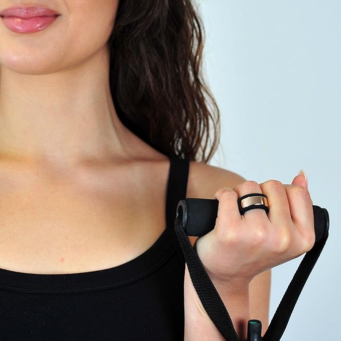 Rinfit Smart Ring Protector - Silicone Ring Enhancer for Active Lifestyle and Gym - StyleFit U.S. Design Patent - Black, Size 7