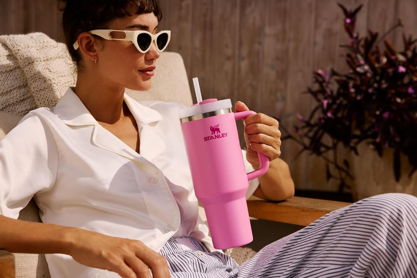 STANLEY Quencher H2.0 Tumbler - 64 oz Insulated Stainless Steel Cup with Handle & Straw | BPA-Free | Blue Sky