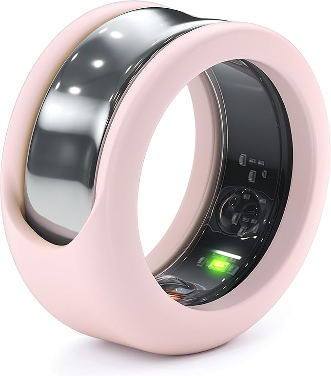 Rinfit Smart Ring Protector - Silicone Ring Enhancer for Active Lifestyle and Gym - StyleFit U.S. Design Patent - Pink, Size 7