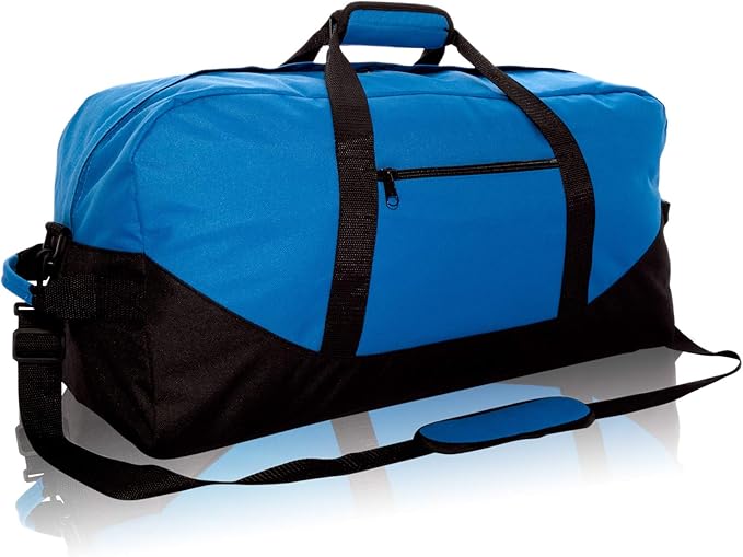 DALIX 25" Big Adventure Large Gym Sports Duffle Bag (Black Grey Navy Blue Red Camo)