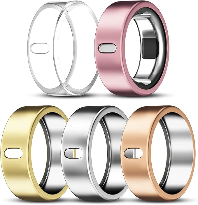 5 Pack Cover Compatible with Oura Ring Gen 4/Oura Ring Gen 3 Horizon/Heritage, Surport Charging with Cover on, Anti-Scratch TPU Protector for Oura Rings Accessories Women Men (Size 11)