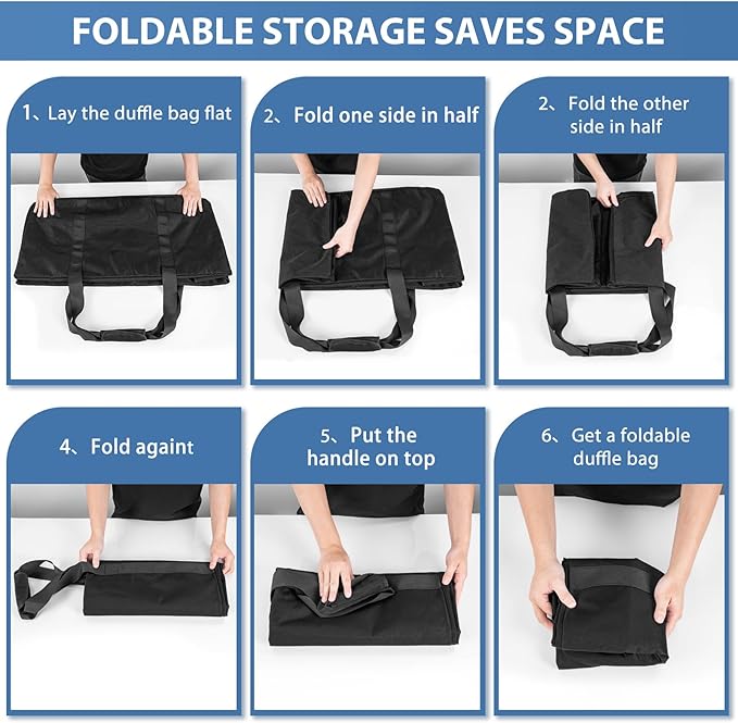 Large Travel Duffle Bag, 60L Gear Bag for Men and Women, Storage Bag Ideal for Overnight Camping and Weekend Getaways