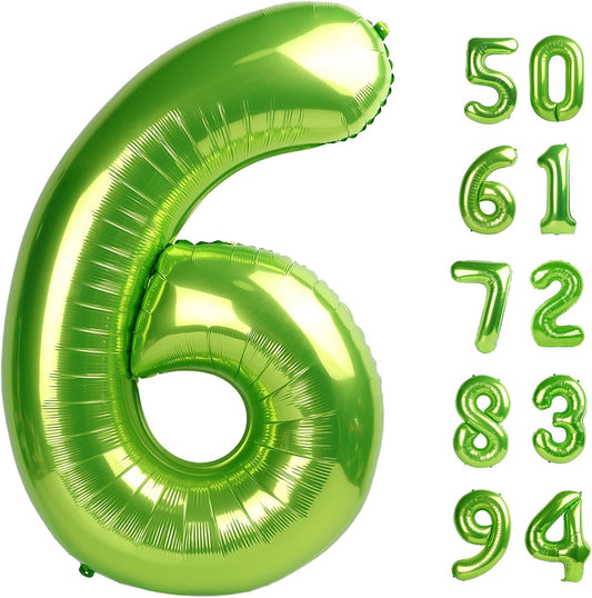 Number 6 Balloon - 40 Inch Light Green Birthday Decoration | Perfect for Party Supplies