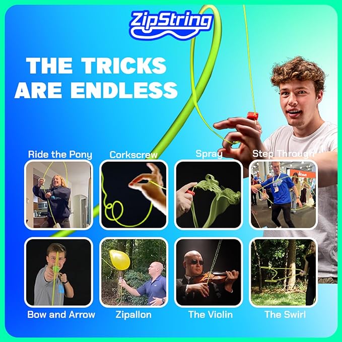 Original - As Seen on Shark Tank - Classic Rope Launcher Toy, Perfect for Kids & Adults - Fly a String Loop in The Air for Endless Tricks & Fun, Wonderment Awaits,Luscious Lime