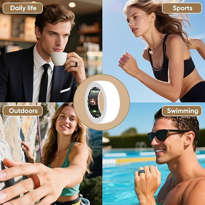 BO&DQQ 15 Pack Ring Cover Compatible with Oura Ring Gen 4 /Gen 3/ Samsung Galaxy/RingConn/ULTRAHUMAN, Anti-Scratch Elastic Silicone Case Protector for Men Women Working Out Gym