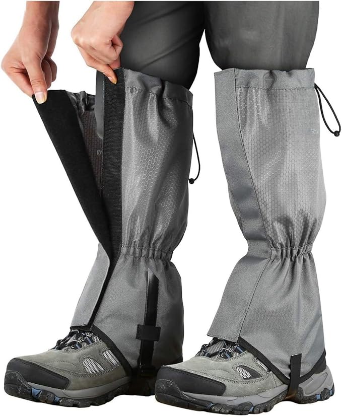 Adjustable Snake Gaiters for Men Women,Snow Boot Guard Gators,Shoe Gaiters,Waterproof Hiking Gaiters for Hunting,Running,Snow,Mountain Climbing,Yard Work