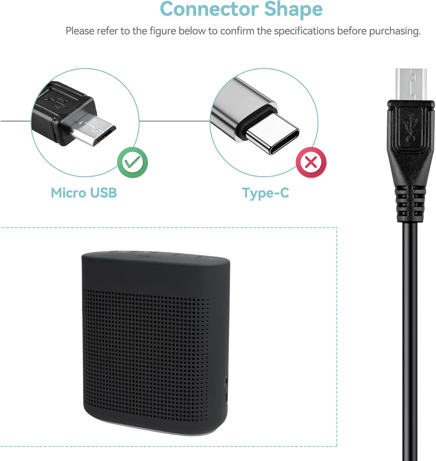 (6FT) iBT88 USB DC Power Charger Cable Cord Lead for iHome Jambox Bluetooth Speaker BX