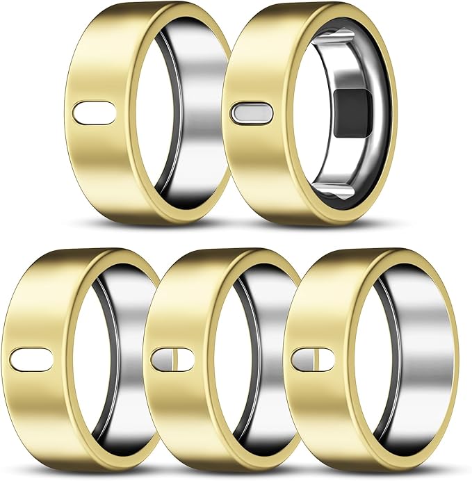 5 Pack Cover Compatible with Oura Ring Gen 4/Oura Ring Gen 3 Horizon/Heritage, Surport Charging with Cover on, Anti-Scratch TPU Protector for Oura Rings Accessories Women Men (Size 8)
