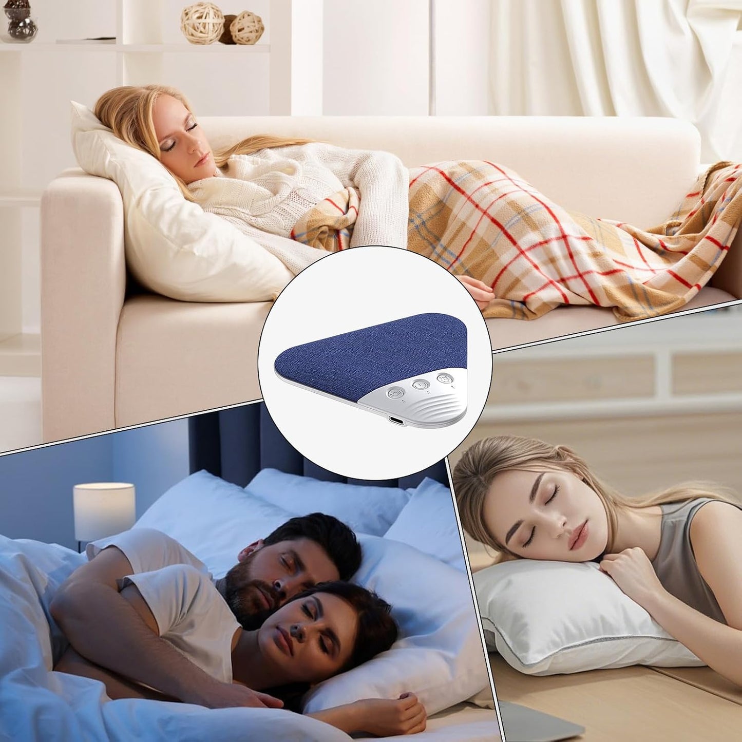 Generic 300mah, Pillow Speaker, Mini Portable White Noise Device, Sleep Sound Machine, Compact Nighttime Aid, Soft