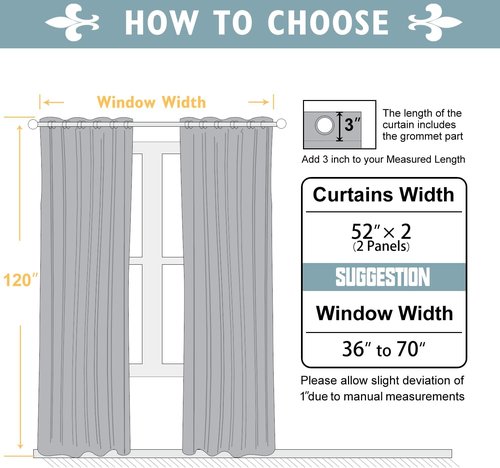 ChrisDowa Room Darkening Curtains - Thermal Insulated Blackout Panels Set | Teal, 52 x 120 Inches