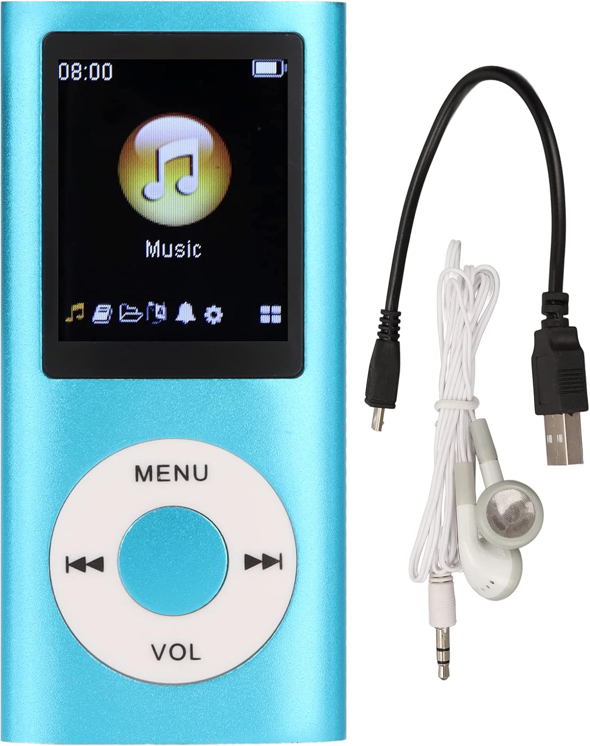 Zopsc MP3 1.8 Inch 64GB, 200mAh Portable Player, HiFi Lossless Sound Music Player with LCD Screen, Memory Card Slot