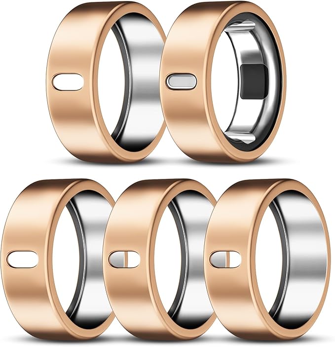 5 Pack Cover Compatible with Oura Ring Gen 4/Oura Ring Gen 3 Horizon/Heritage, Surport Charging with Cover on, Anti-Scratch TPU Protector for Oura Rings Accessories Women Men (Size 7)