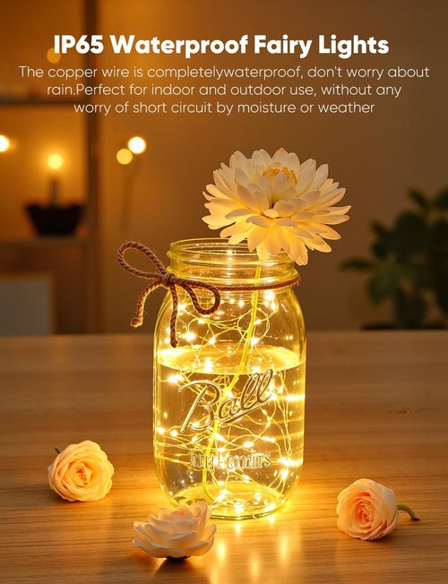Brightown LED Fairy Lights - 30 Pack Battery Operated, 7ft Waterproof Silver Wire | Perfect for DIY Decor, Weddings & Parties