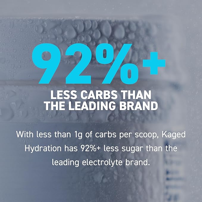 Kaged Hydration Electrolytes Powder | Strawberry Yuzu | Hydra-Charge Sports Drink Mix | Pre, Post, Intra Workout | Low Carb, Vegan, Gluten Free | Supplements for Men & Women | 60 Servings