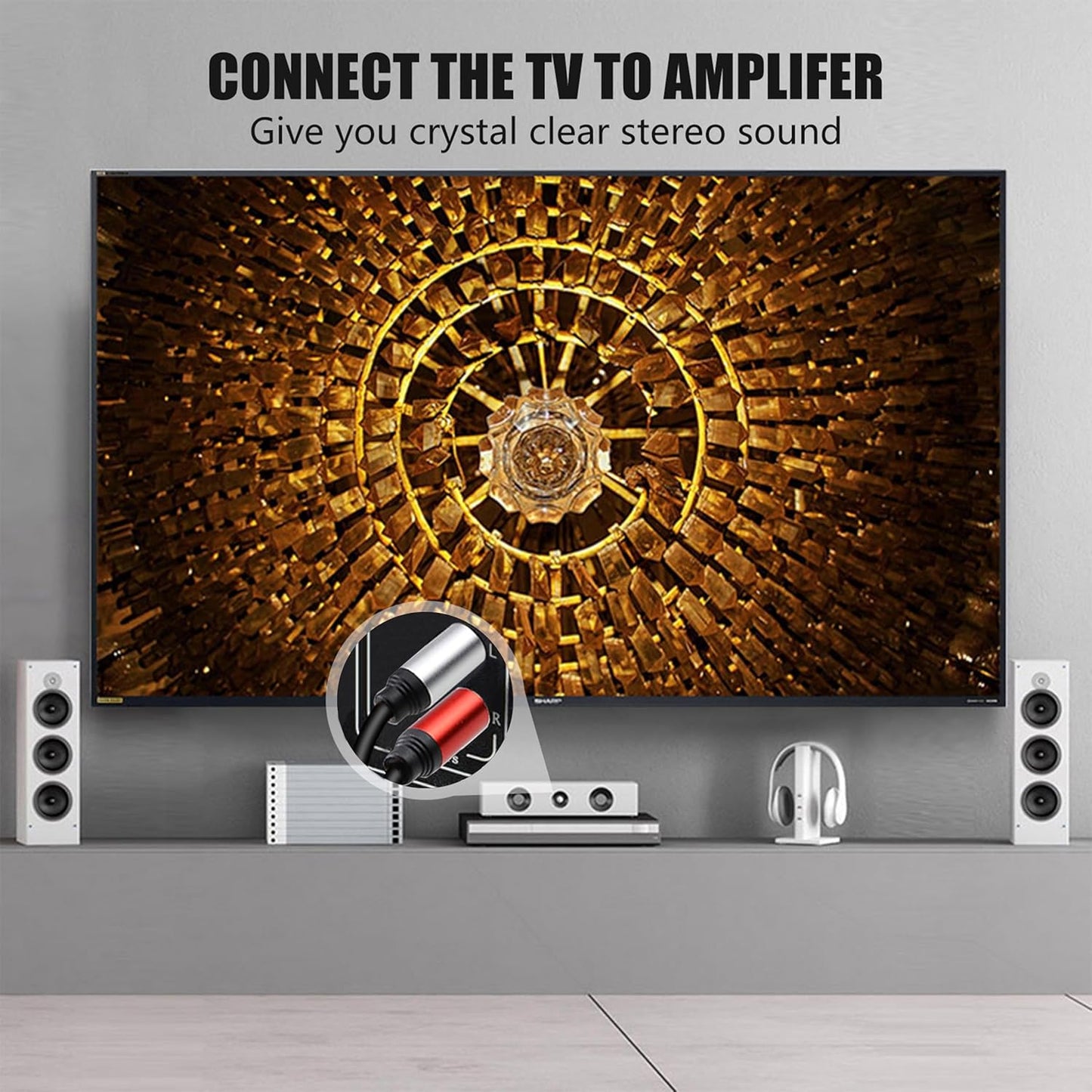 2RCA 2RCA 6Ft, 2 2 (6Ft/1.8M) Tan QY to Cable Gold-Plated RCA Male to RCA Male Stereo Audio Cable for Home Theater