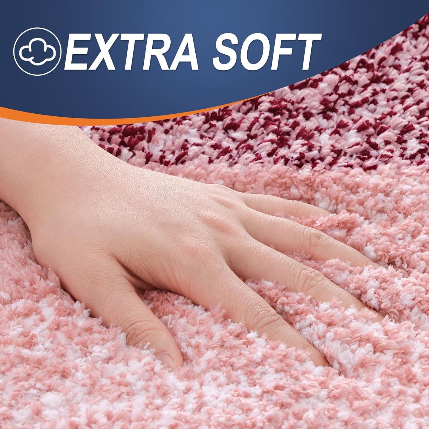 OLANLY Bathroom Rugs | Extra Soft Absorbent Microfiber Mat 34x21 - Quick Dry, Machine Washable, Red