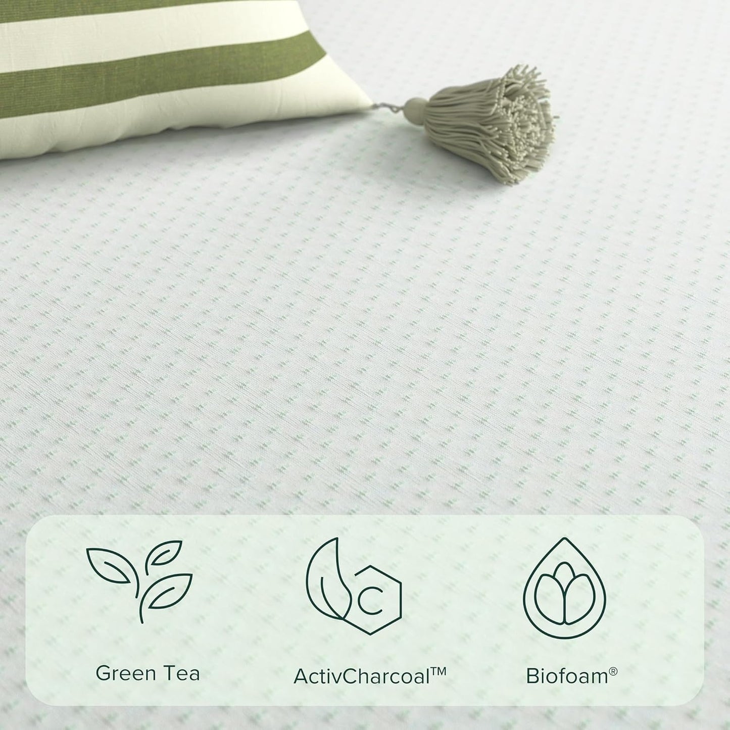 Zinus 6 Inch Green Tea Memory Foam Mattress - King Size | Fiberglass Free & CertiPUR-US Certified