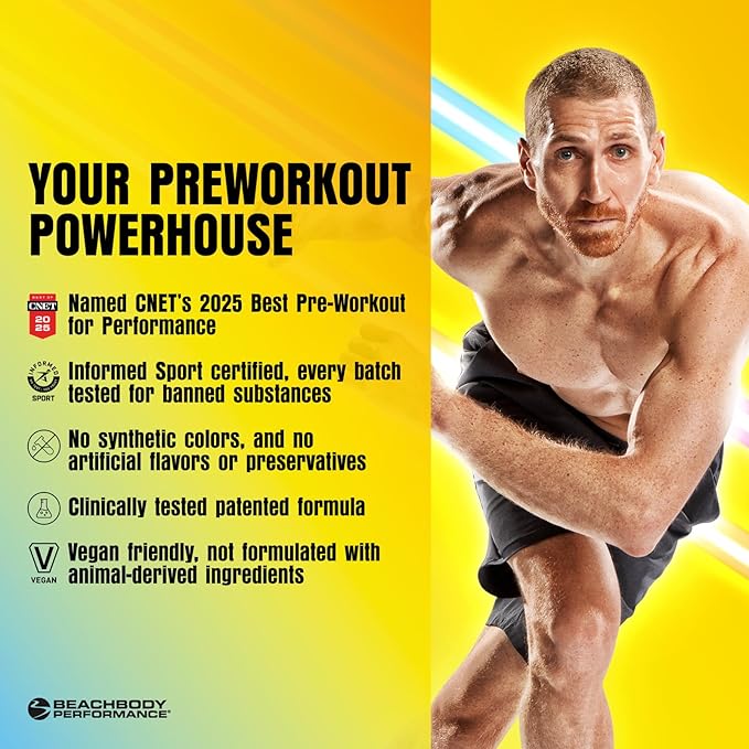 BODi Energize Pre Workout Powder - Beta-Alanine, Quercetin & Low-Dose Caffeine Formula for Enhanced Energy & Focus, Increase Energy & Endurance Supplement, Fruit Punch, 40 Servings