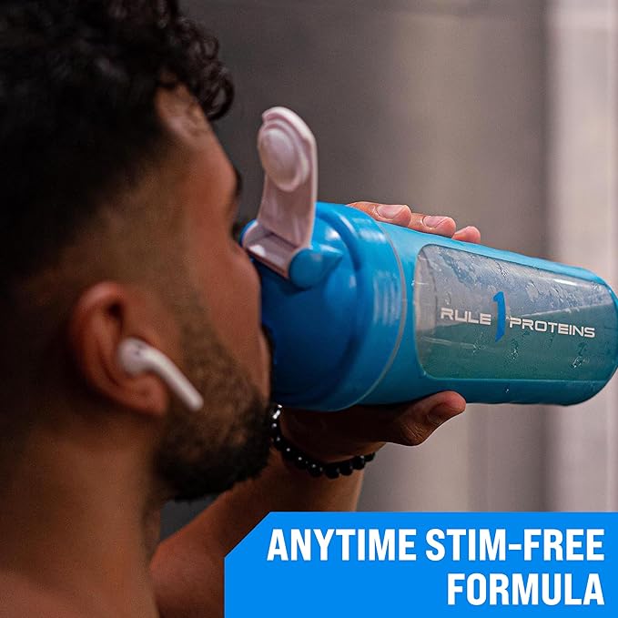 Rule 1 Active BCAA - Performance, Hydration, and Recovery Support with 5g BCAAs + Electrolytes, L-Glutamine, and Citrulline (30 Servings, Blue Raspberry)