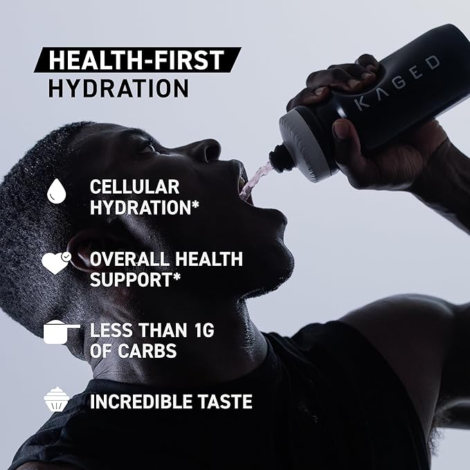 Kaged Hydration Electrolytes Powder | Watermelon | Hydra-Charge Sports Drink Mix | Pre, Post, Intra Workout | Low Carb, Vegan, Gluten Free | Supplements for Men & Women | 30 Servings