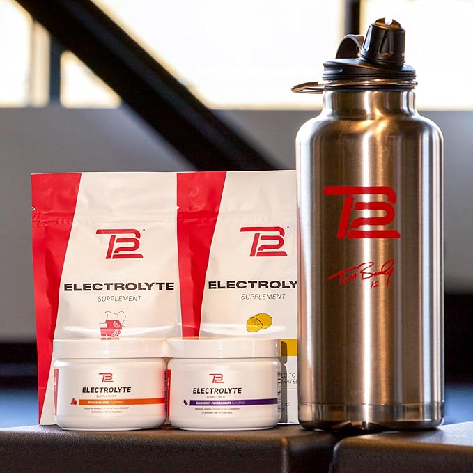 TB12 Electrolytes Powder Packets Fruit Punch ??Mineral-Rich Electrolyte Powder for Fast Hydration by Tom Brady - Natural, Low Sugar, Vegan, Gluten-Free, Easy to Mix - 15 Stickpacks