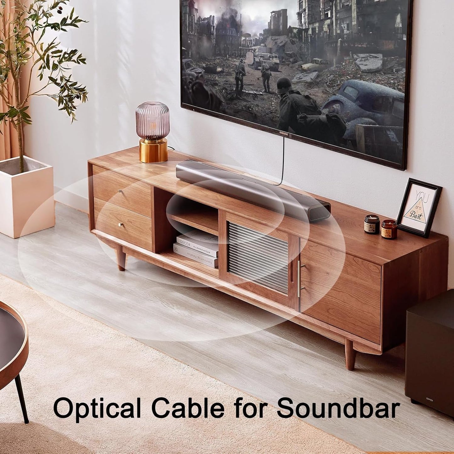 10 PS4 Optical Audio Cable feet, Digital Optical Audio Cable Ultra Thin Cord, Toslink SPDIF Fiber Optic Cable