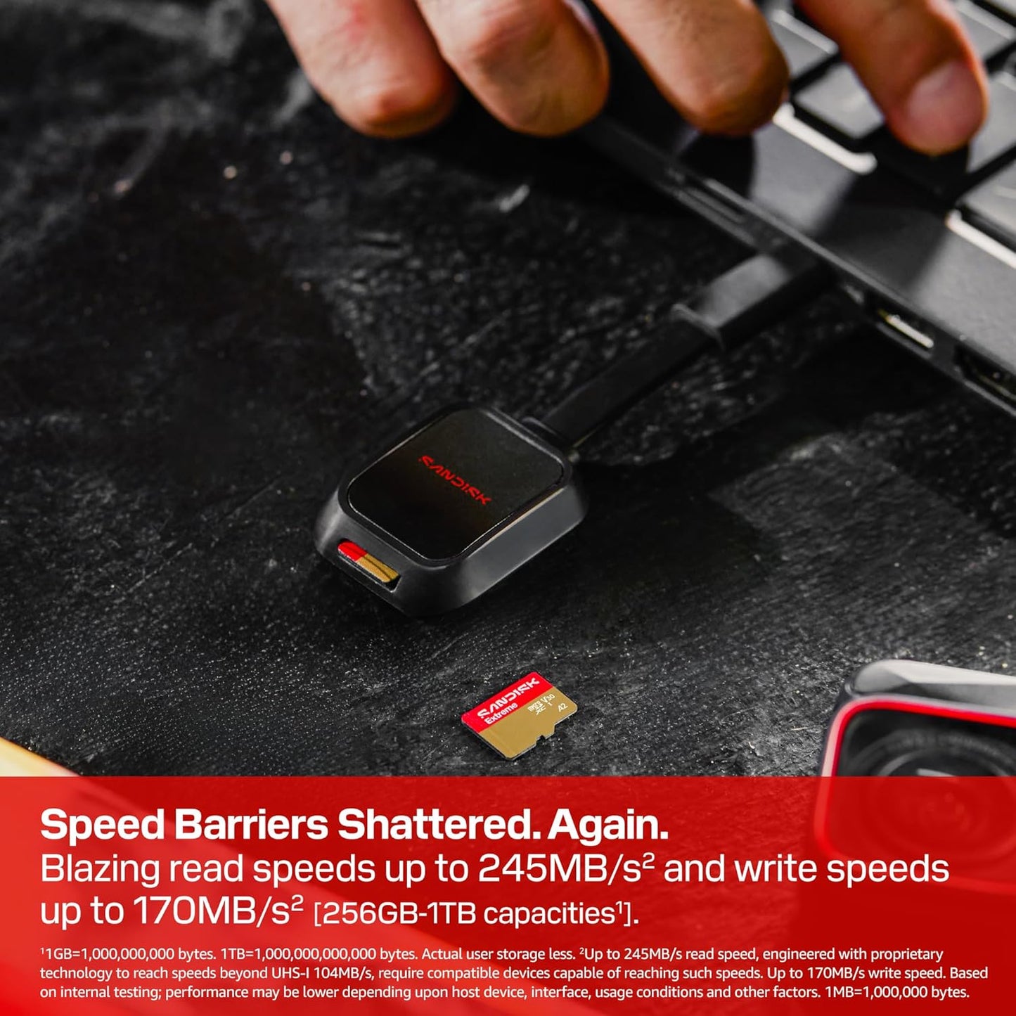 Sandisk 128GB 245MB/s 120MB/s 5.3K 4K SDSQXH9-128G-GZ6MA Extreme microSD UHS-I Card - Up to Read Speed and Write Speed