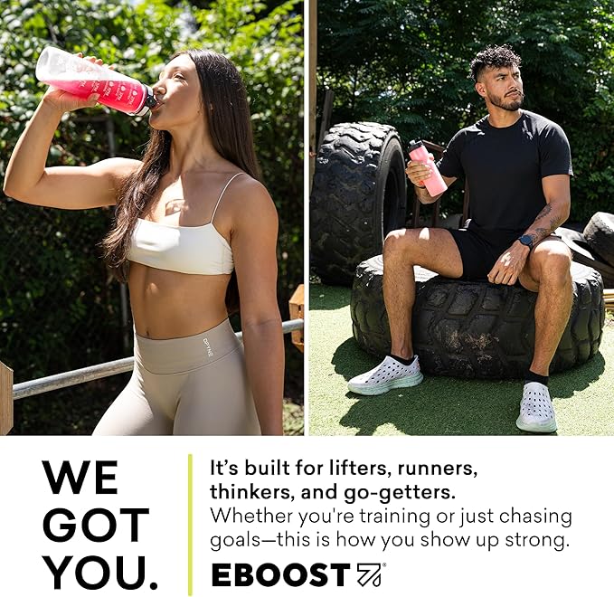 EBOOST POW Natural Pre Workout Powder ??20 Servings - Blue Raspberry - A PreWorkout Supplement for Performance, Joint Mobility Support, Energy - Men and Women - Non-GMO, Gluten-Free, No Creatine