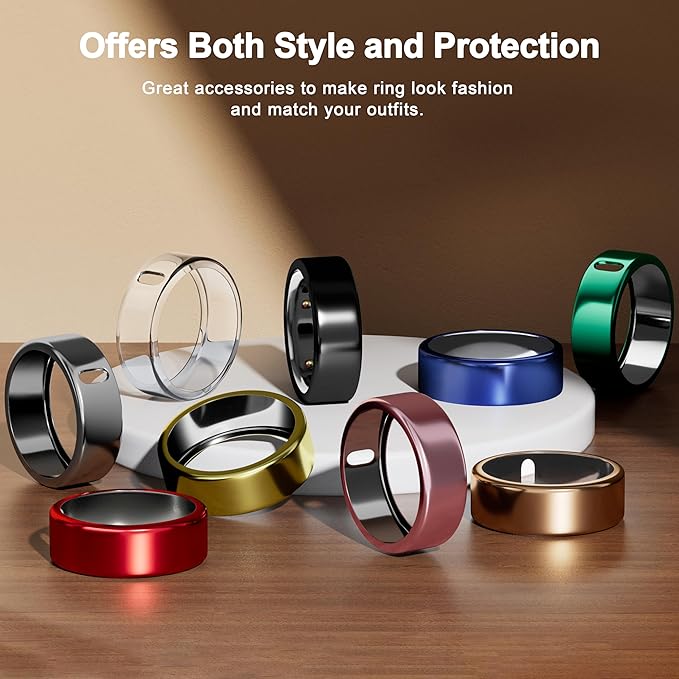 5 Pack Cover Compatible with Oura Ring Gen 4/Oura Ring Gen 3 Horizon/Heritage, Surport Charging with Cover on, Anti-Scratch TPU Protector for Oura Rings Accessories Women Men (Size 6)