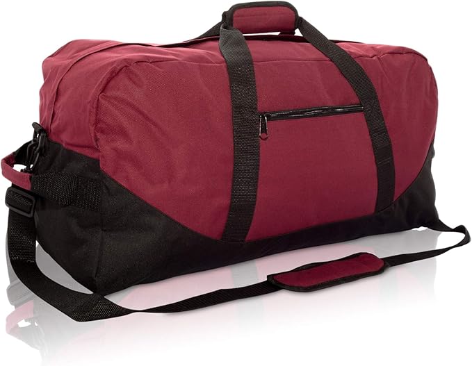DALIX 25" Big Adventure Large Gym Sports Duffle Bag (Black Grey Navy Blue Red Camo)