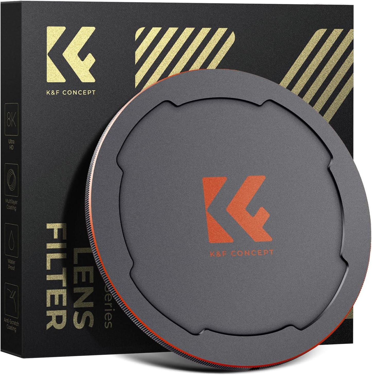 K&F CONCEPT 86mm 2-in-1 Thread & Magnetic Lens Filter Cap Only Compatible with K&F Magnetic Swap System