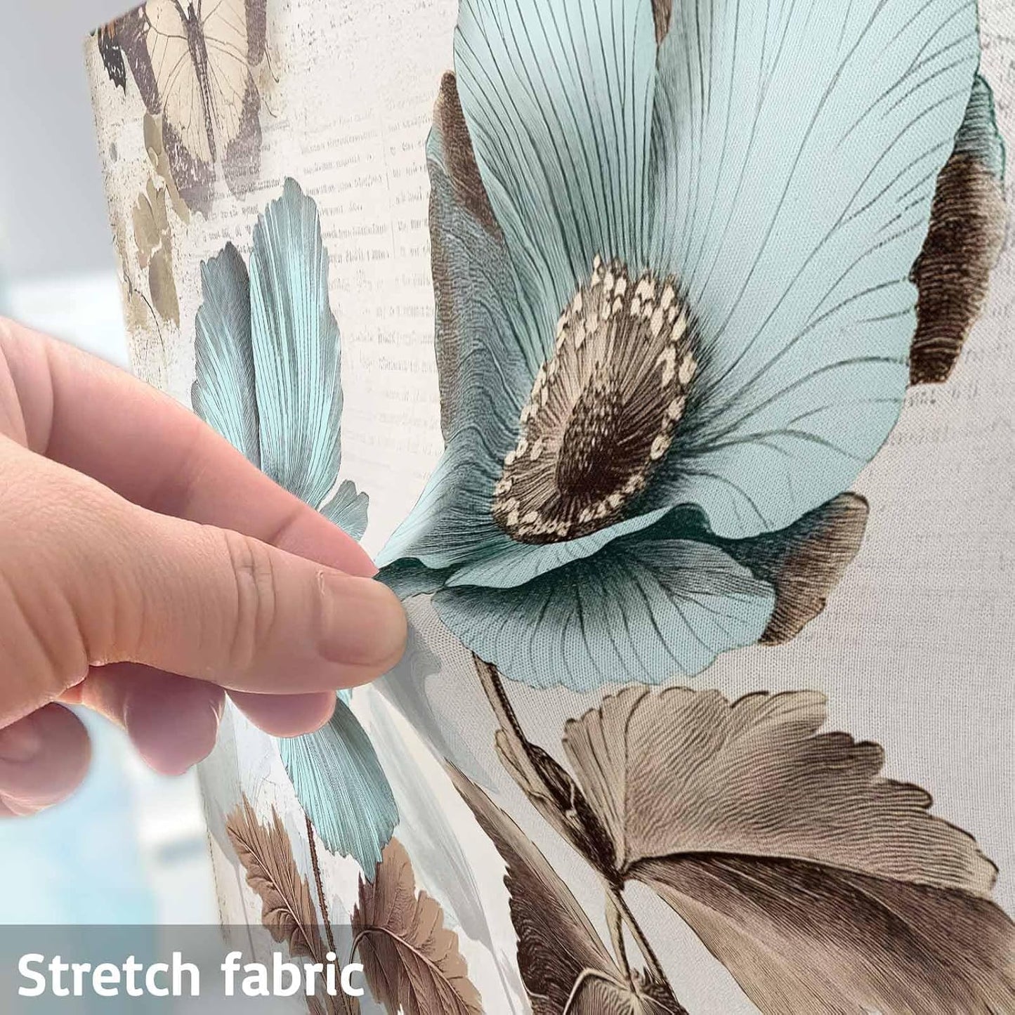 Singingin 85 Inch, Victorian Style Broccoli Butterfly TV Dust Cover Blue Flowers Plant Computer Monitor Cover Dustproof