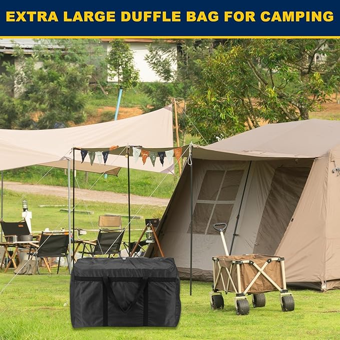 Extra Large Duffle Bag, 35 x 19 x 11 in Travel Big Duffle Bag with Zipper Handle Storage Foldable Waterproof Lightweight Bag for Women Men Travel Moving Camping (Green)