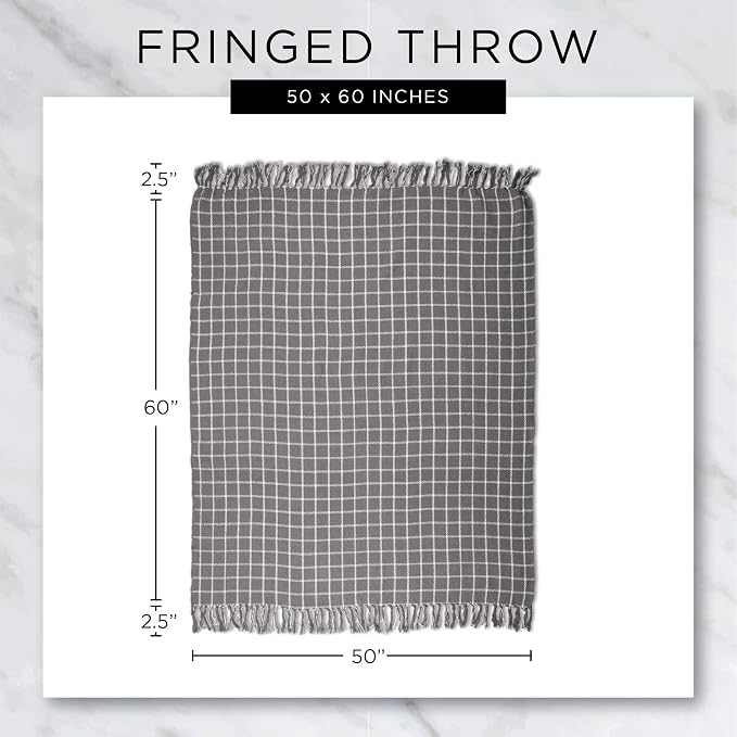 DII Braided Striped Throw, 50x60, Honey Gold