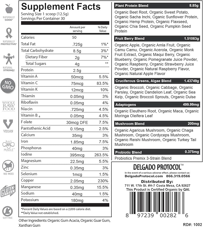 SlimPlant Pro - All Natural Superfood Protein Powder w/ 35 Vitamins, Minerals, and Whole Food-Sourced Ingredients (13.2 Ounces)
