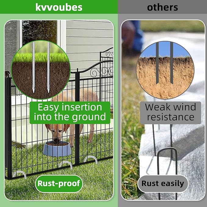 Trampoline Stakes Anchors High Wind 16inx10mm Galvanized U Hook 6pcs Rebar Stakes – Heavy Duty Ground Anchors for Trampoline,Yard & Inflatable,Landscape Metal Stakes for Outdoor Decorations