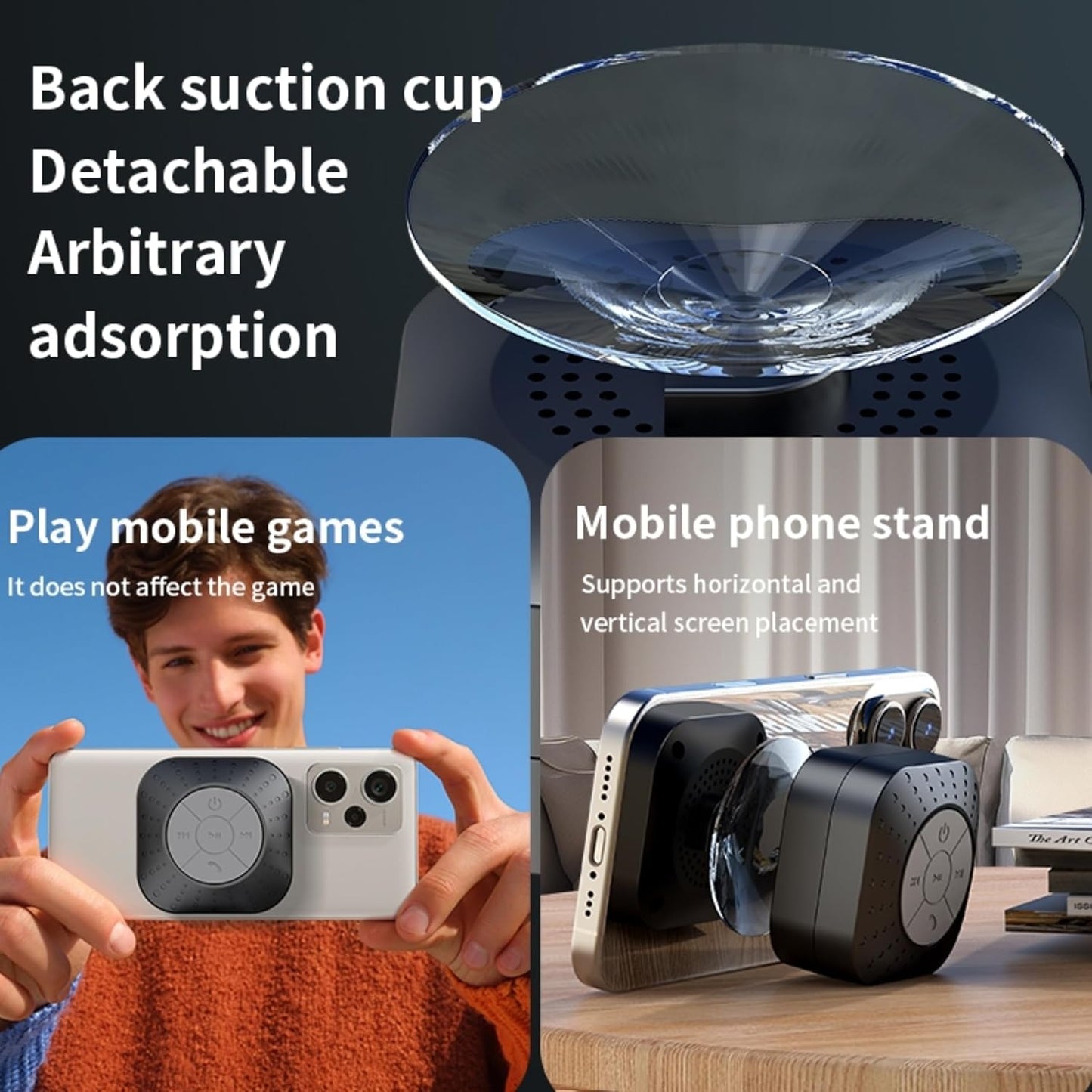 Elmocin Mini Bluetooth Shower Speakers, Portable Wireless Speaker with Suction Cup, Pairs Easily to Phones, Tablets