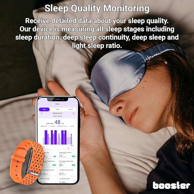 Booster Smart Bracelet, Wearable Activity & Fitness Tracker Band, 24H Sleep Tracker, All-Day Continuous Heart Rate Blood Pressure Stress HRV Monitor, 120+ Sport Modes Smart Wristband, Silicone Pink