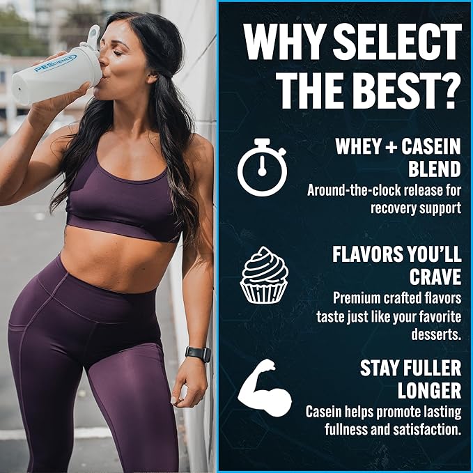 PEScience Select Protein Powder, Whey and Casein Blend, Clean Protein Powder for Women and Men, Low Calorie, Low Carb, Keto Friendly, Gluten Free - Cookies and Cream - 5 Servings