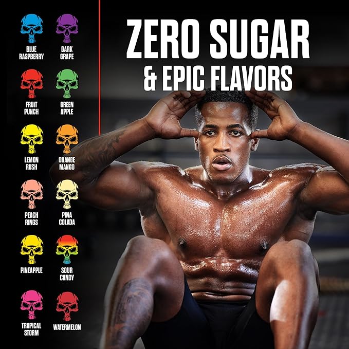 JNX SPORTS The Curse! Pre Workout Powder for Men & Women, Caffeine, Beta-Alanine, Creatine, L-Citrulline, 50 Servings, Peach Rings Flavor ??Boost Energy, Strength & Focus