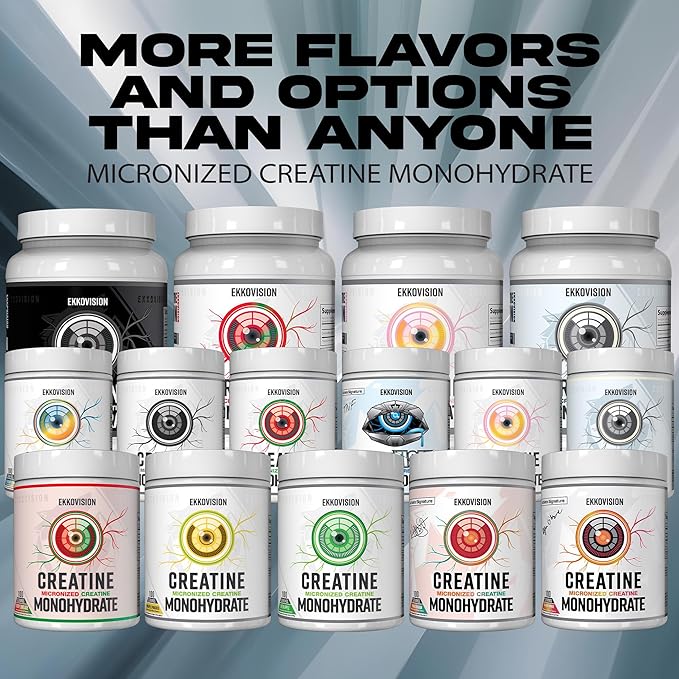 Ekkovision Creatine Monohydrate Powder, Micronized, Island Surge, Pre Workout & Post Workout Supplement for Men & Women, Energy Support, Easy to Mix in Shakes, Smoothies & Beverages, 100 Servings