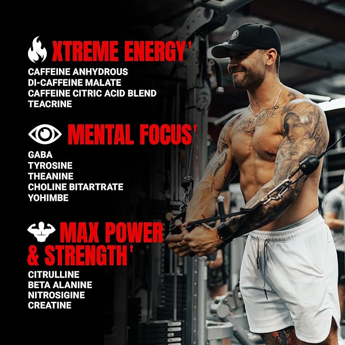 PROSUPPS Mr. Hyde Xtreme Pre Workout Powder with Creatine, Beta Alanine & Caffeine - Extreme Energy, Pumps, Focus & Performance - Fitness & Gym Supplements for Men & Women (Green Apple, 30 Servings)