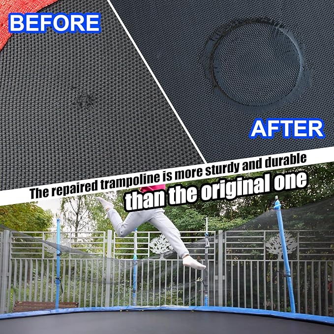 Self-Adhesive Trampoline Patch Repair Kit - 4 Square Patches