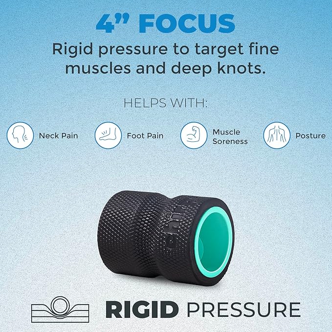 Chirp Wheel Foam Roller ??Targeted Back & Neck Relief, Lumbar Spine Stretcher, Spinal Decompression Back Stretcher, Massage Roller with Density Foam for Physical Therapy, Supports 500lbs, 4-Inch Mint