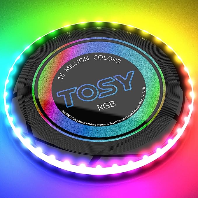 TOSY Bundle of 3 - Frisbee 108 LEDs - 2X RGB Black + RGB White