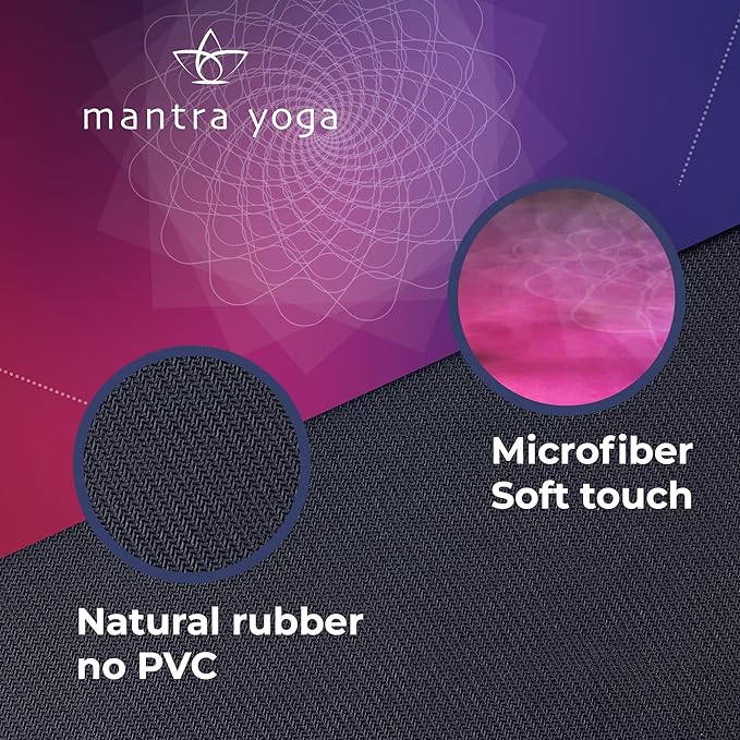 Mantra Yoga Travel PRO 1.5mm - Foldable Fitness & Exercise Mat with Bag | Lightweight, Compact & Eco-Friendly | Non-Slip & Washable | For All Types of Yoga | 72" L x 24" W | 2.6 lbs