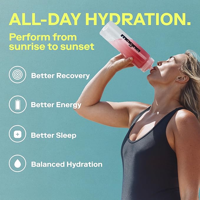 MAGNA Electrolyte Powder Drink Mix for Hydration, Energy & Focus Support with Magnesium L Threonate, Sodium, Potassium, Vitamin D, B6 & B12, Sugar Free, Mint Lemonade Flavor, 14 Servings