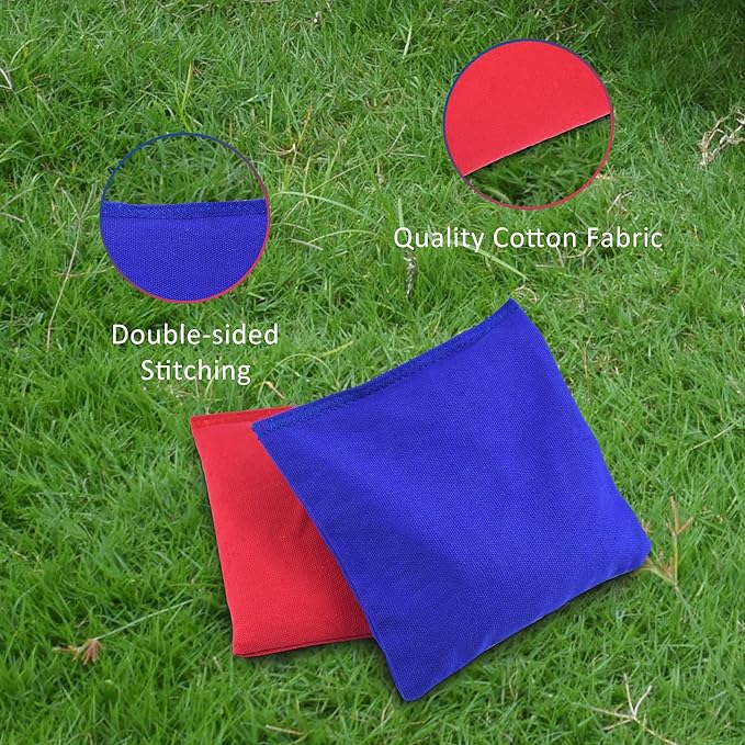 Cornhole Set, Regulation/Tailgate Size Cornhole Boards with 8 Bean Bags and Carrying Case, 4x2/3x2 Corn Hole Outdoor Game Toss Board for Adults Outside Activities